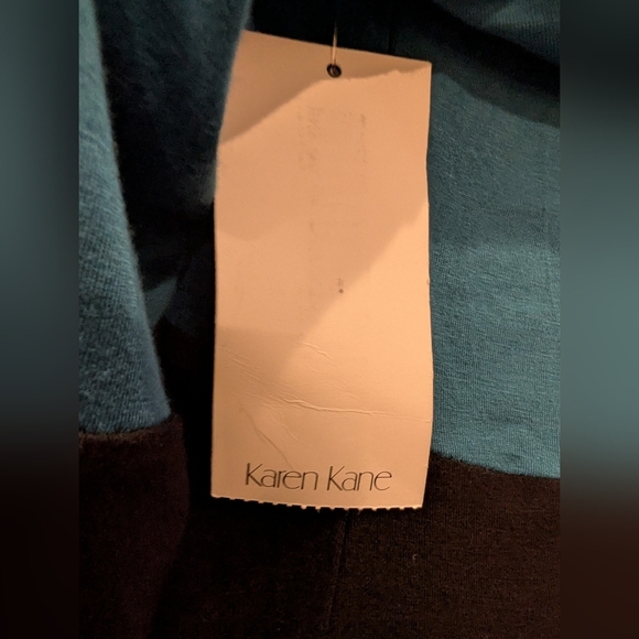 NWT Karen Kane Women's Color Block cowl neck Teal & black Dress Sz 3x - Picture 6 of 13